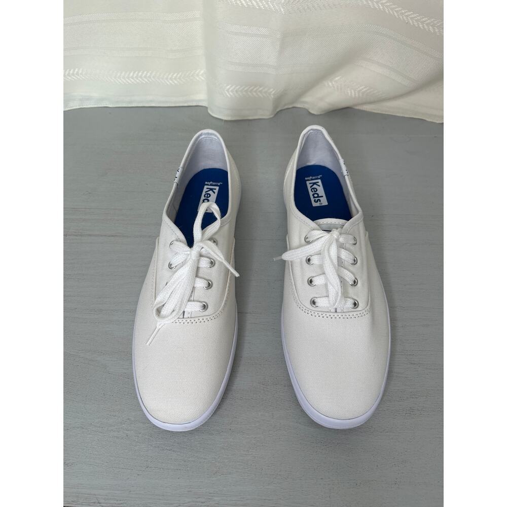 Keds Champion Canvas Lace Up Sneakers White Womens Size 8.5 - Picture 7 of 16